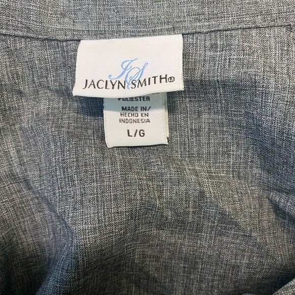 Jaclyn Smith Lightweight Blazer (Size:Large, Color:Gray/Brown) - Picture 3 of 3